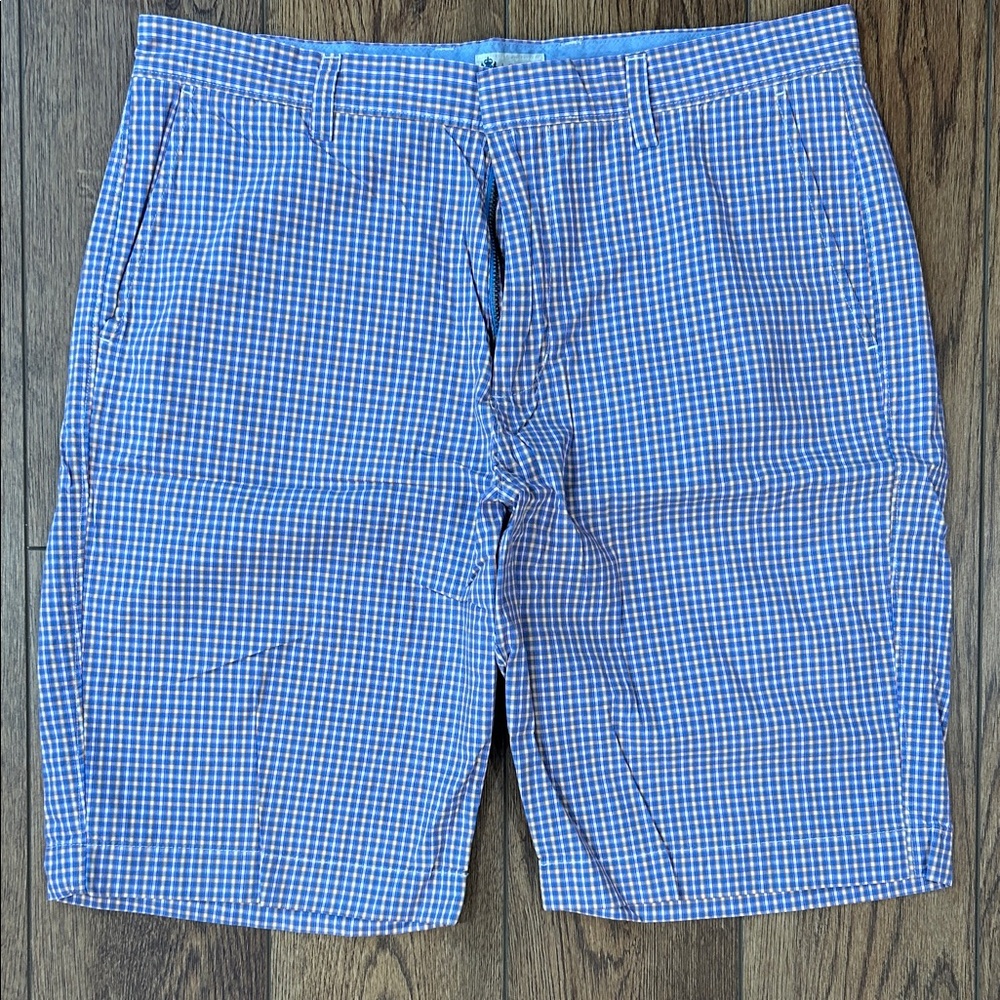J. Crew Blue and White Checkered Shorts